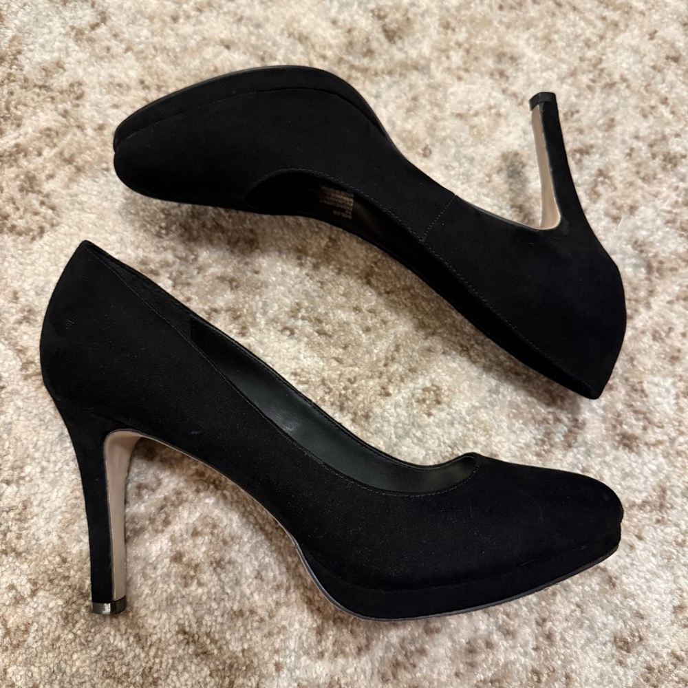 Madden Girl Dolce Classic Stiletto Heels Pumps Suede Black Womens 10 (Fits Sz 9)